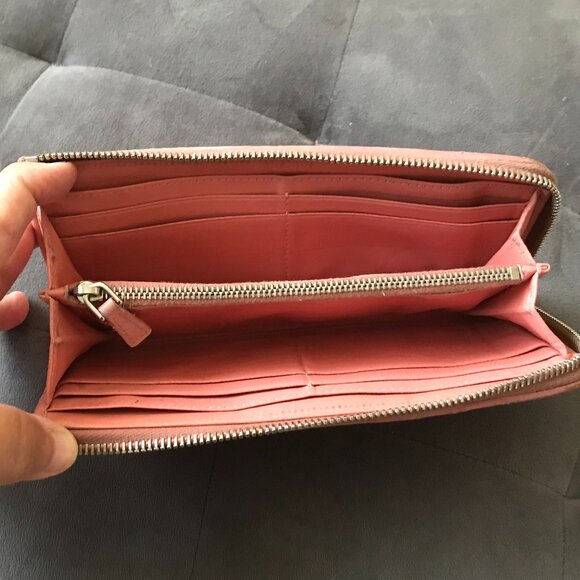 MIU MIU Soft Pink Matelasse Continental Leather Wallet w/ Original Box - Picture 8 of 11